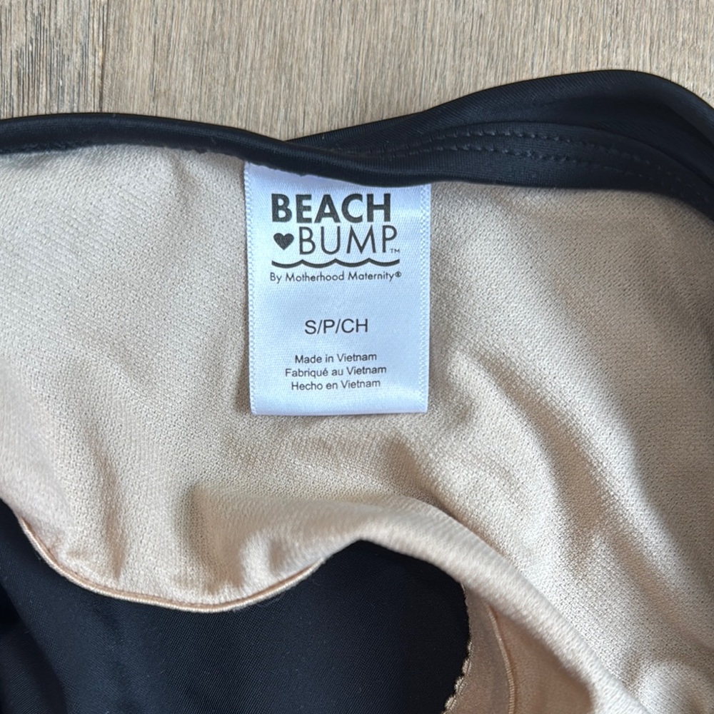 BEACH BUMP™ RUFFLE FRONT ONE SHOULDER MATERNITY SWIMSUIT UPF 50+ SIZE SMALL - Picture 5 of 7